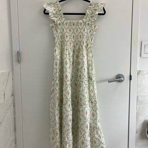 Hill House ‘Ellie’ nap dress in pastel trellis XS